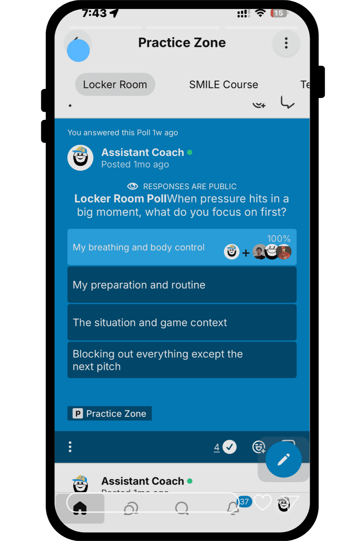 Progress tracking post-survey